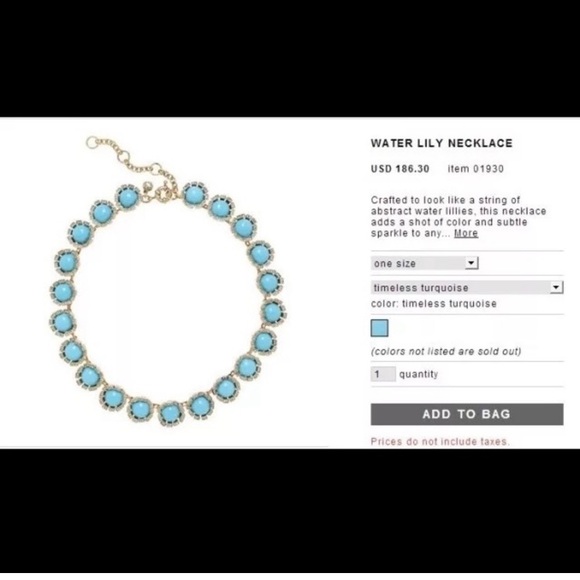J. Crew water lily necklace in turquoise - Picture 4 of 9